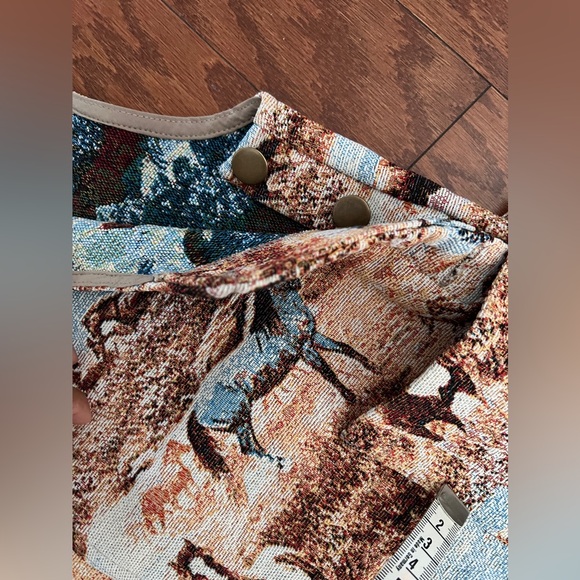 Merry Jenny Vintage Horse Jacquard Overall Skirt-S - Picture 6 of 9